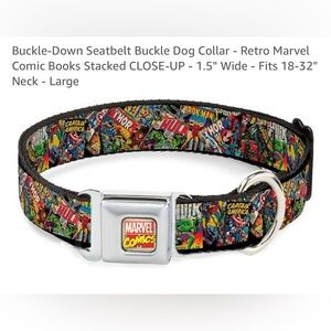 BUCKLE DOWN 1.5 INCH MARVEL COLLAR 18-32 inches